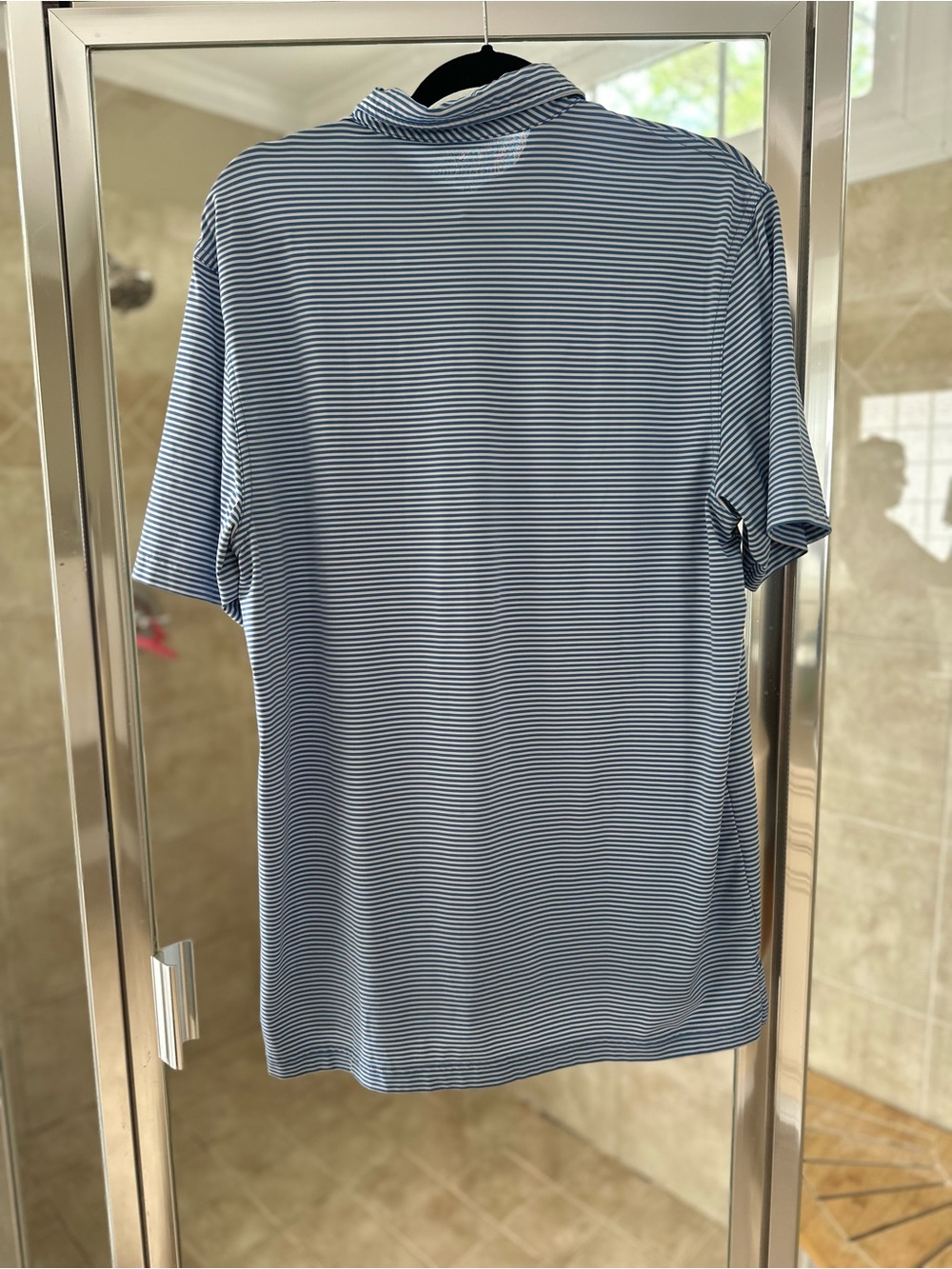 Vineyard Vines Light Blue & White Narrow Stripe Polo - Picture 5 of 5